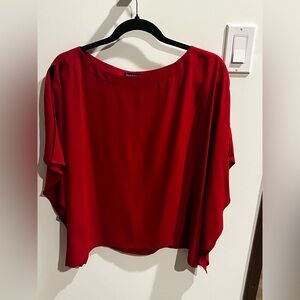 Eileen Fisher Vibrant Red Blouse